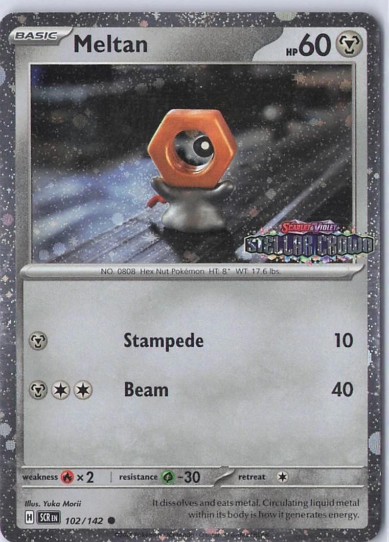 Stellar Crown Meltan [Stamped] Pokémon card